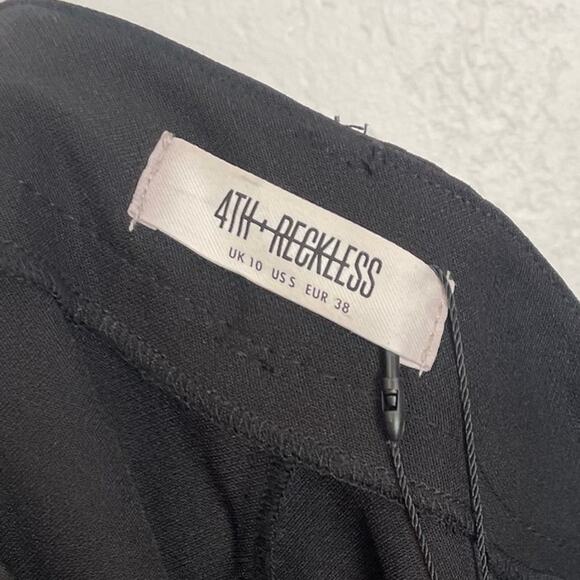 4th + Reckless Black Split Hem Dress Pants NWT Size Small - Picture 4 of 4